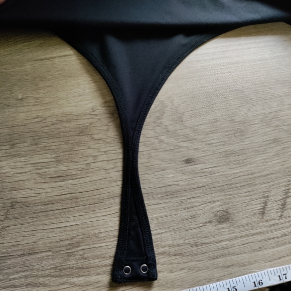 Abercrombie and Fitch soft a&f collection black thong body suit size xxl - Picture 6 of 10